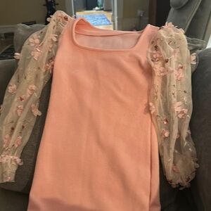 Pink Floral Kids Dress